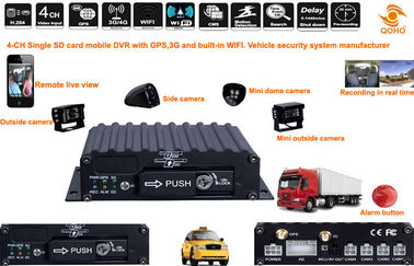 4 Channel SD Online GPS Mobile DVR for Vehicles DVR Security Recorder